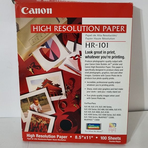 Canon High Resolution Paper 8.5" X 11"  White Sheets Paper - Picture 1 of 3
